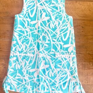 Lilly Pulitzer Turquoise & White Girls' Shift Dress size 7